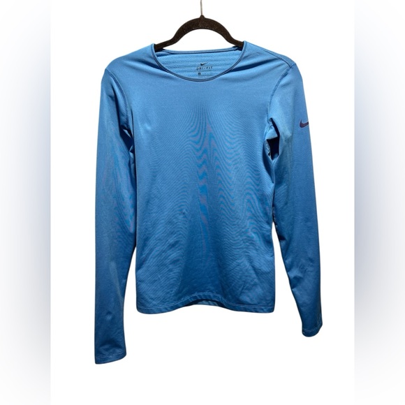 Nike Tops - Nike Dri-FIT Women’s Bright Blue Fitted Thermal Long Sleeve Small